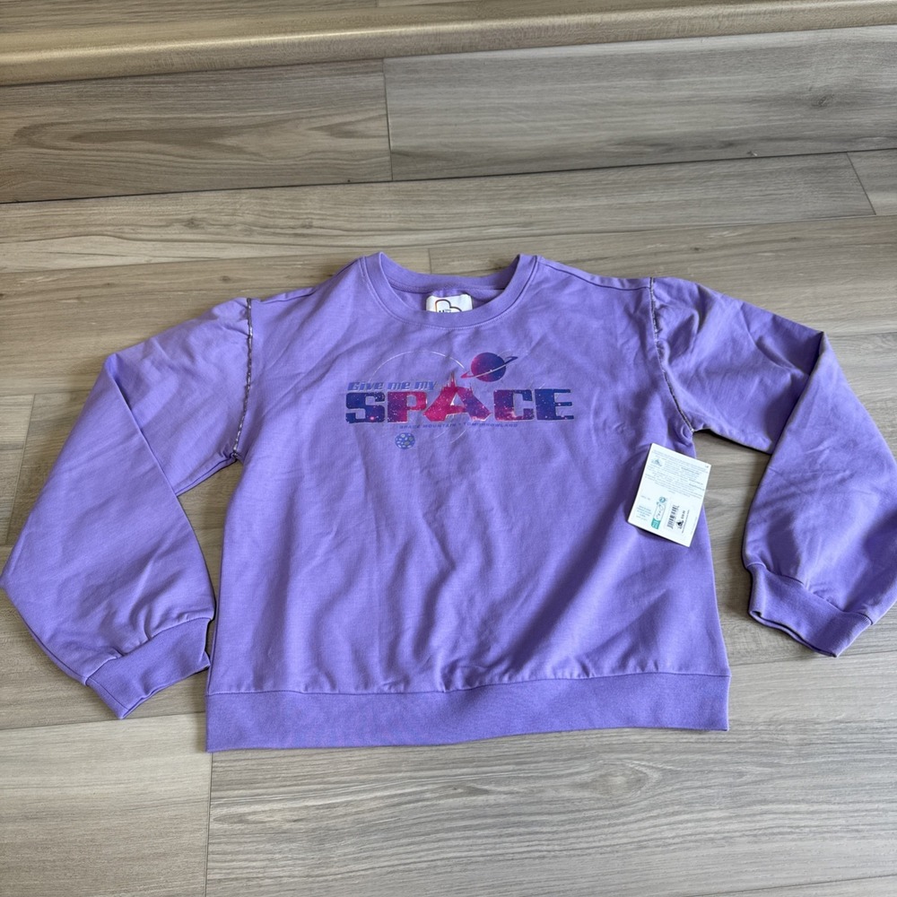 Disney Space Mountain Sweatshirt Girls XL Purple NWT Tomorrowland ily 4EVER